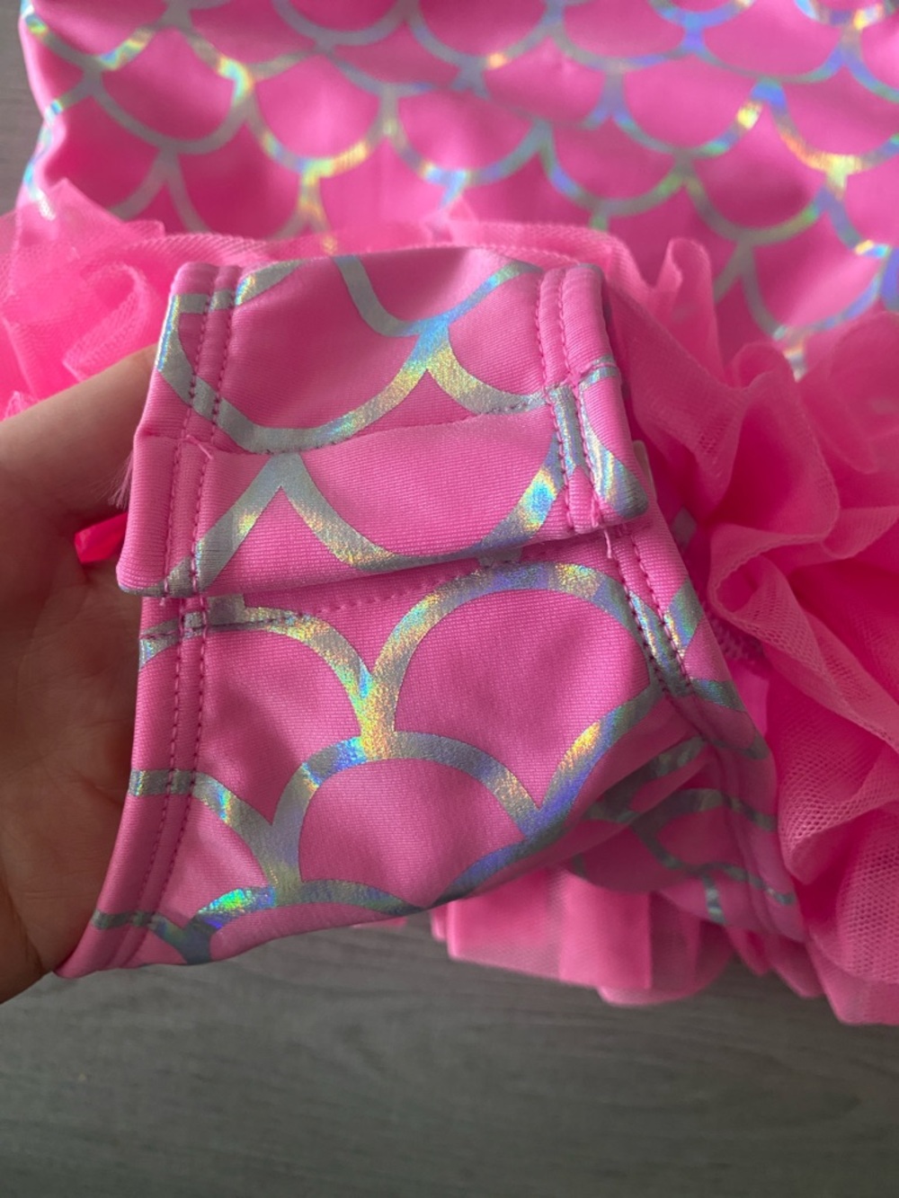 Cat & Jack Hot Pink Girls Tutu Swimsuit - Picture 3 of 6